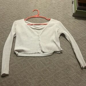 Brandy Melville Bridget knit top in beige one size